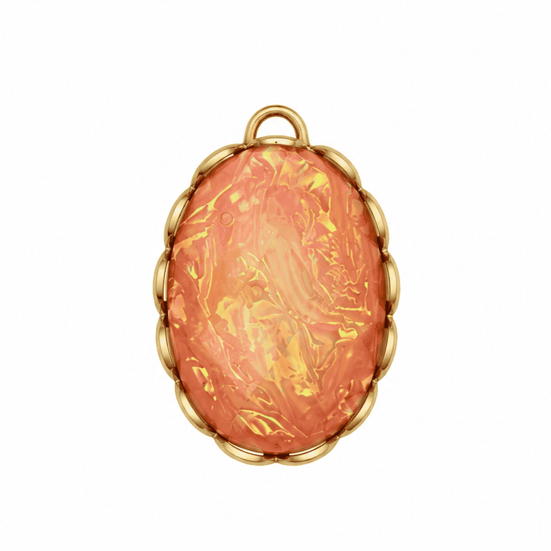 Peach Opal Cabochon