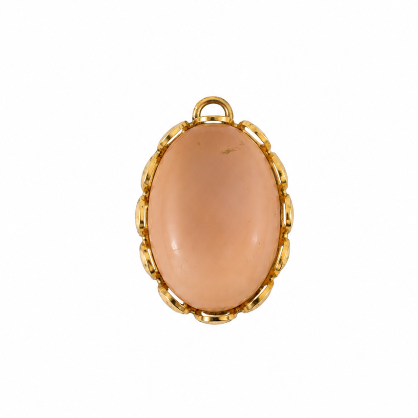 Peach Frosted Cabochon