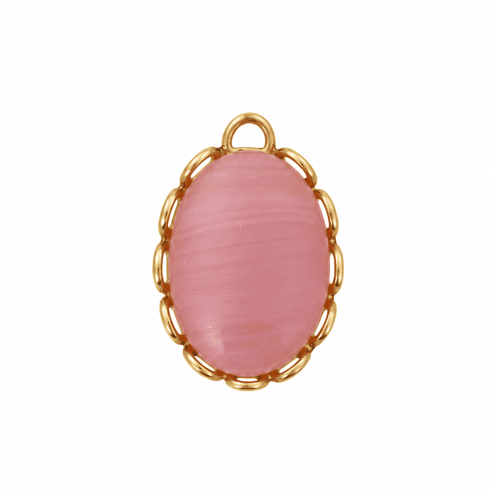 Pink Striped Cabochon