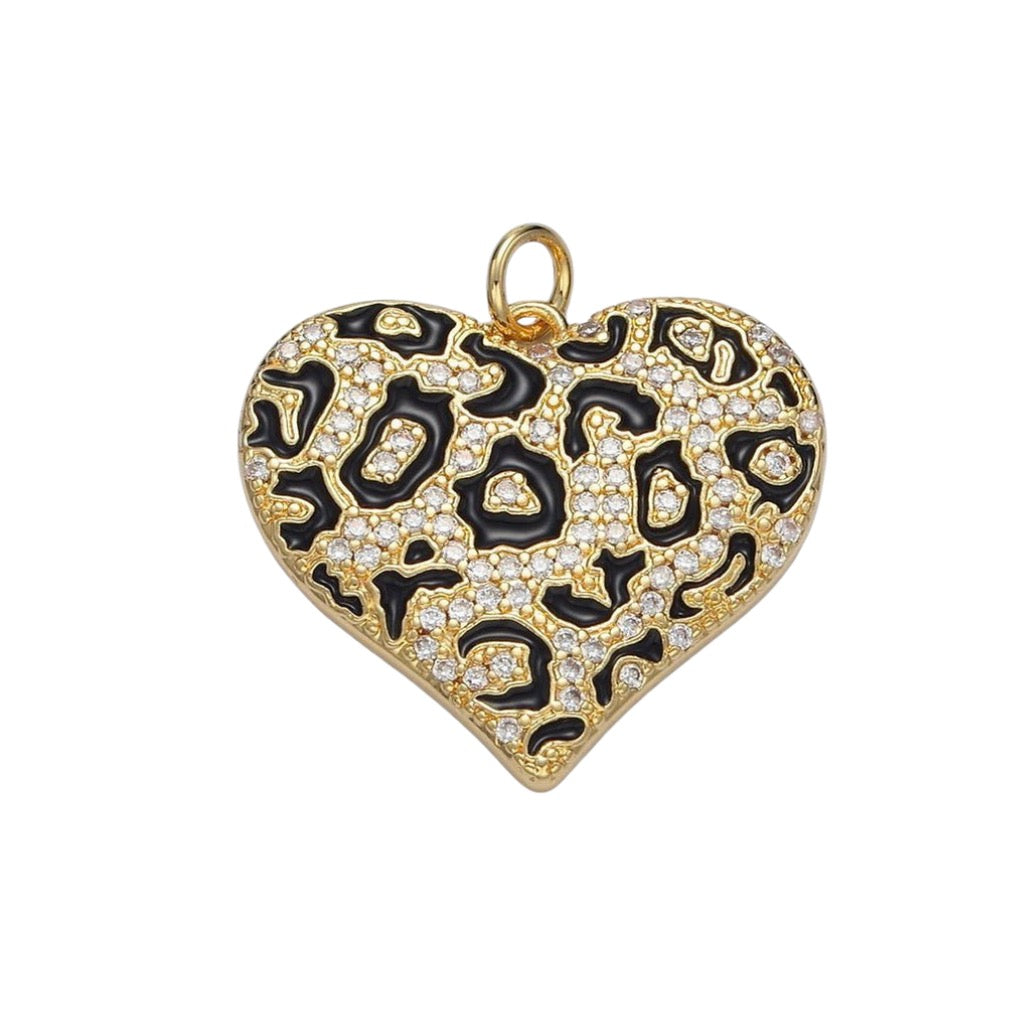 Leopard Heart Pendant