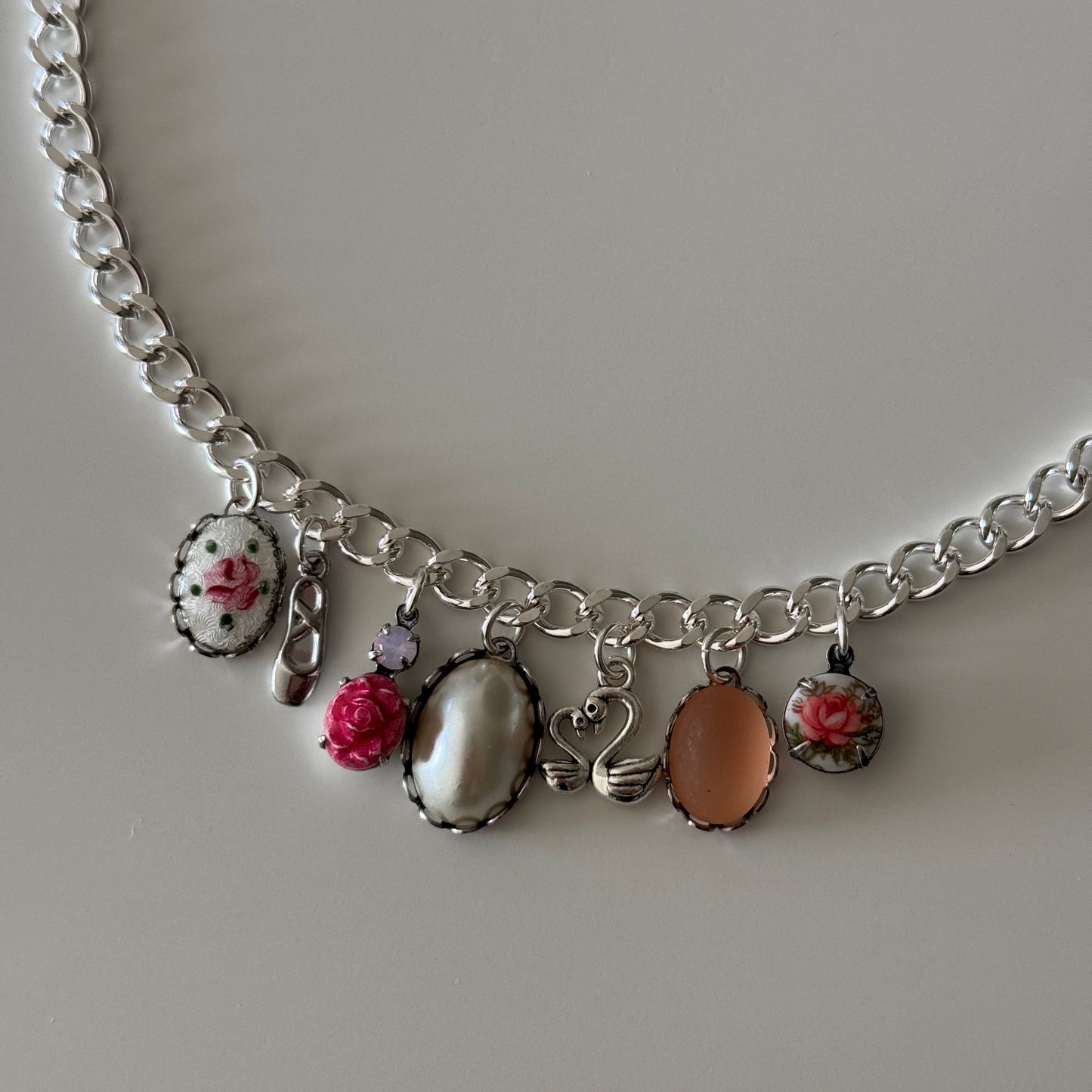 Adeline Silver Charm Necklace