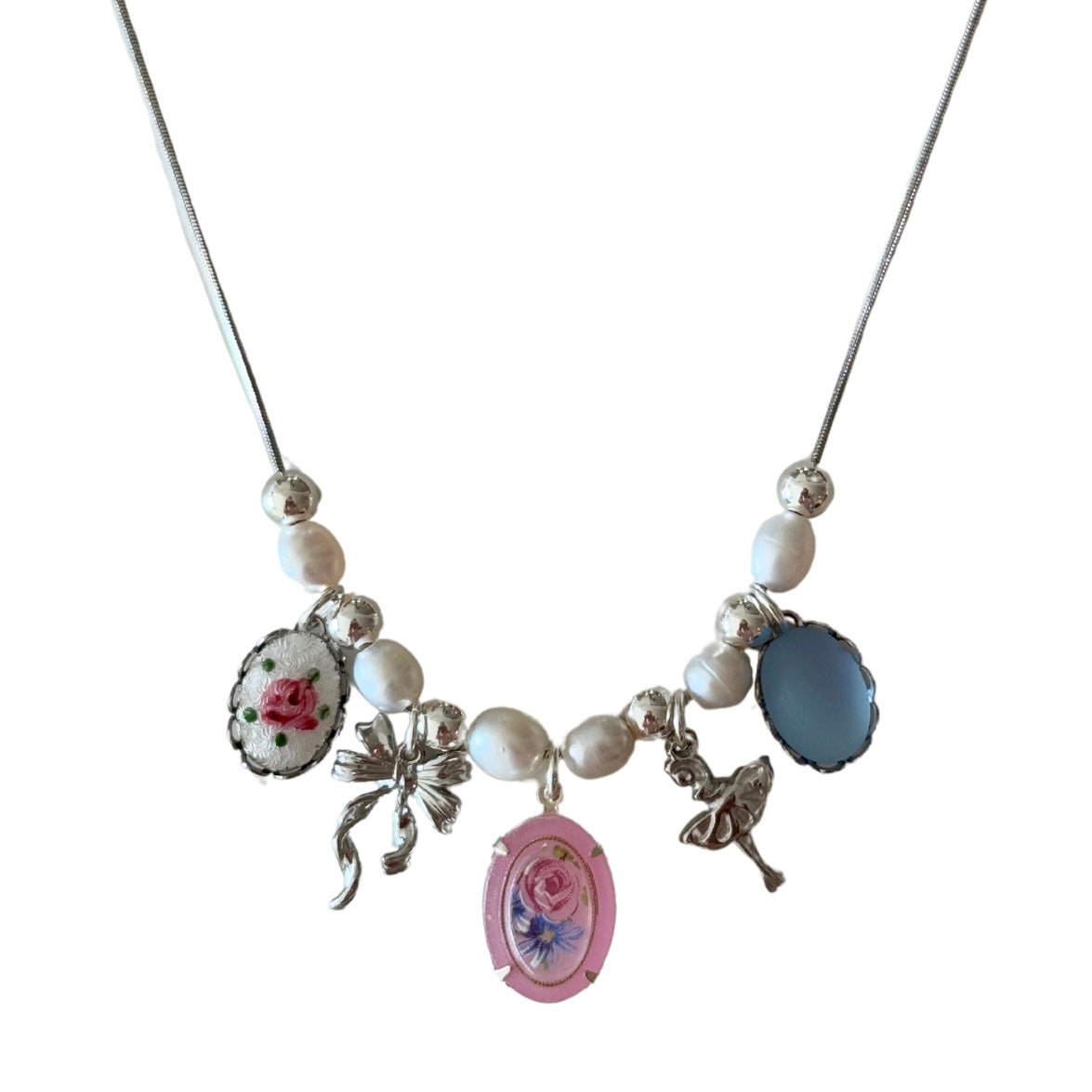 Freya Silver Charm Necklace