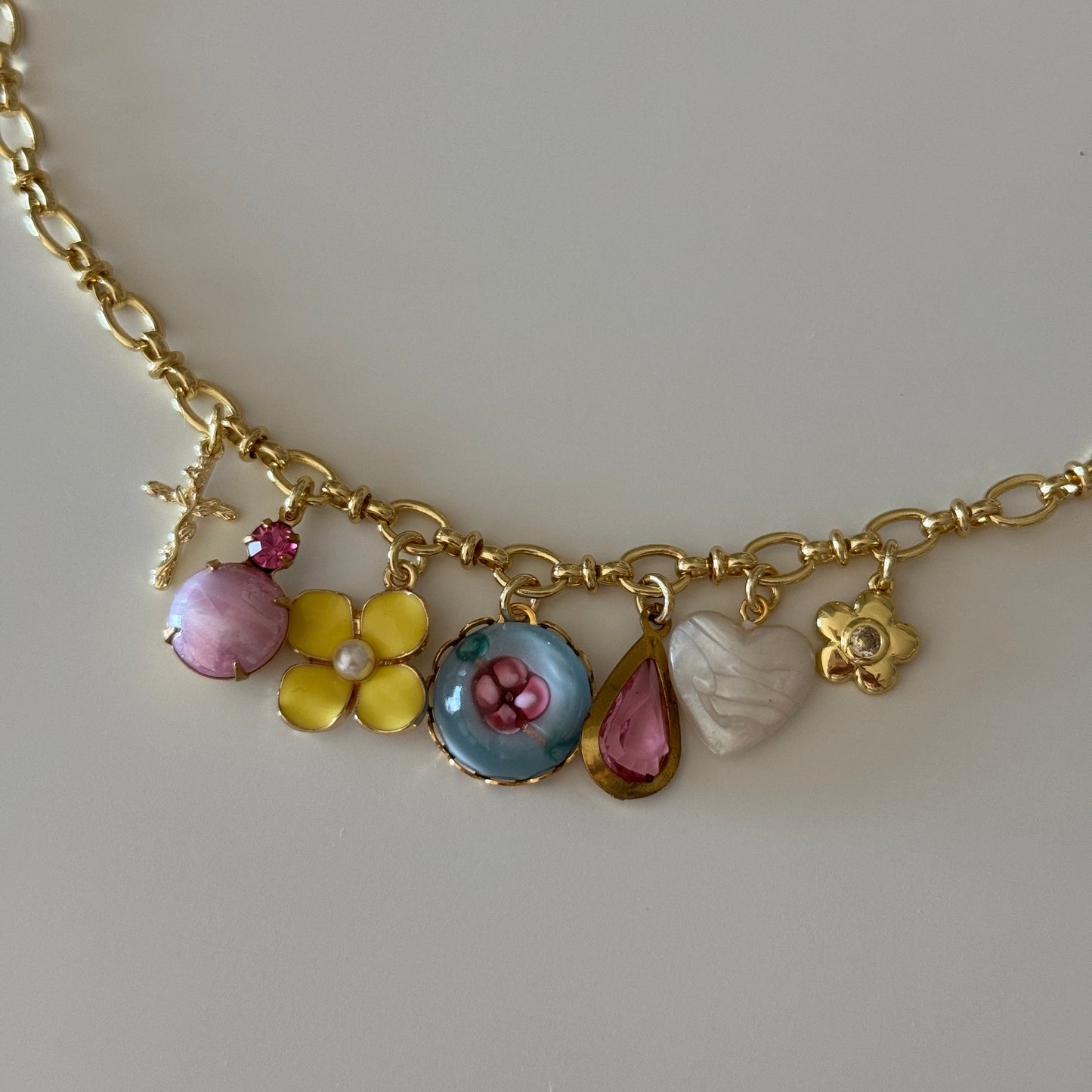 Fleur Vintage Charm Necklace