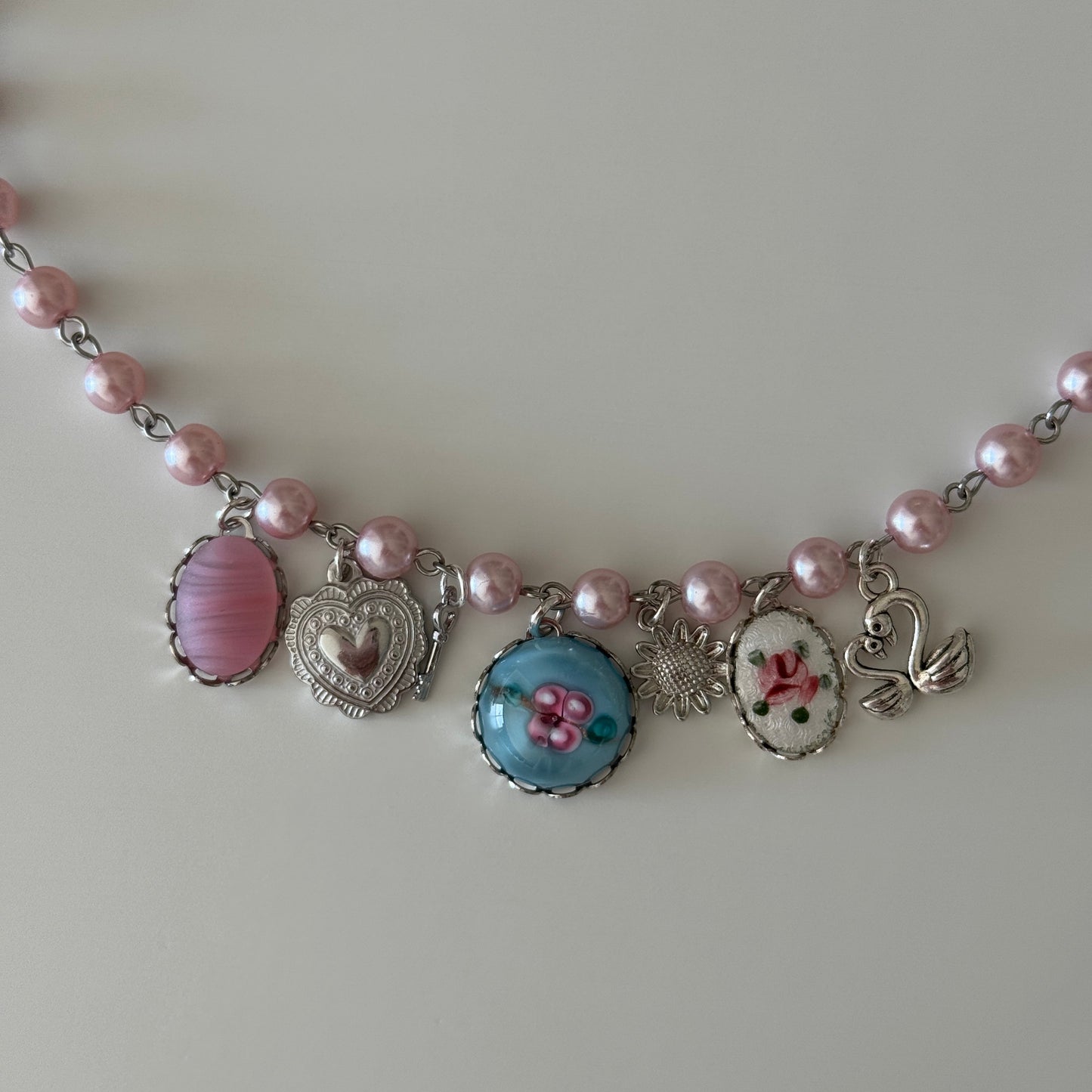 Lucia Pearl Charm Necklace