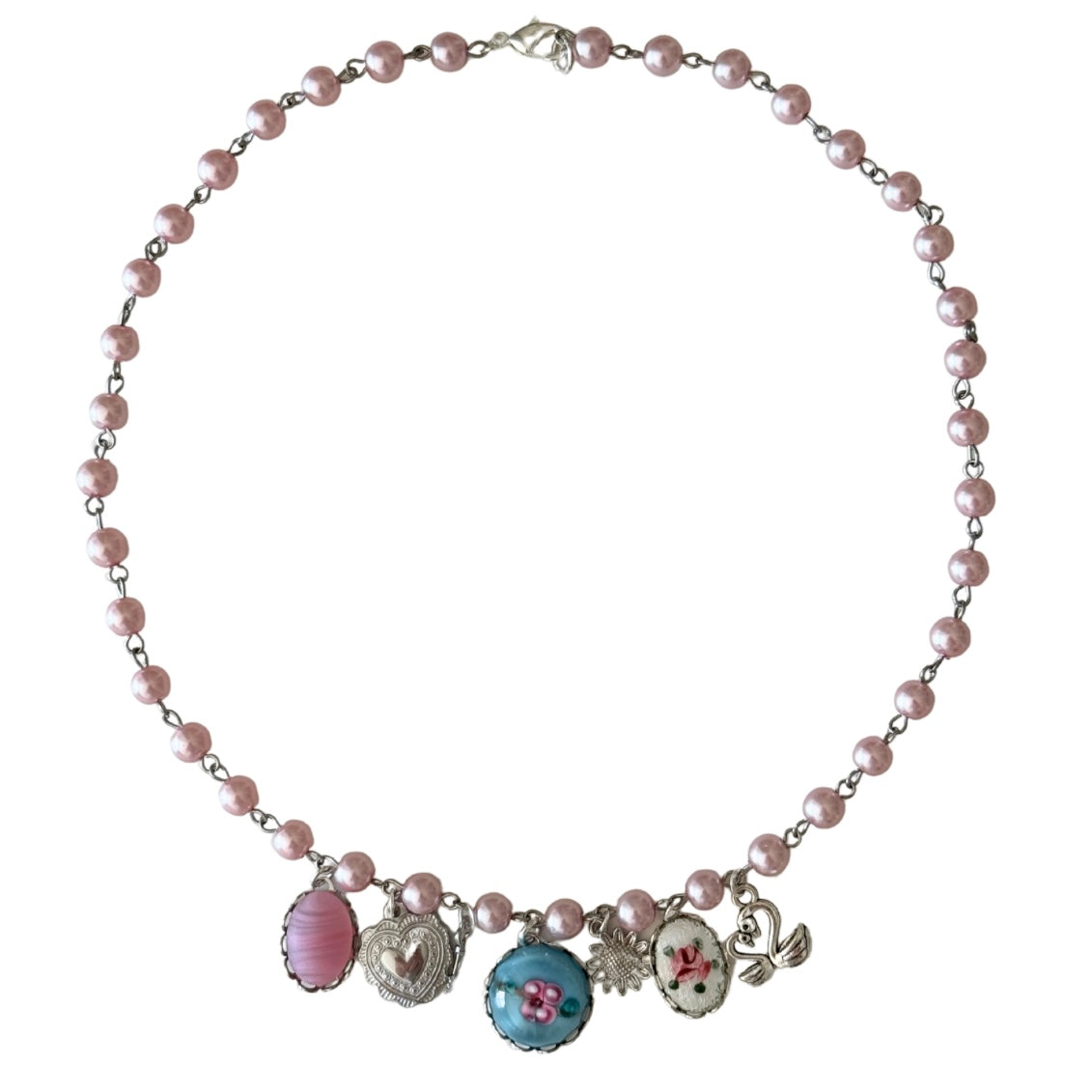 Lucia Pearl Charm Necklace