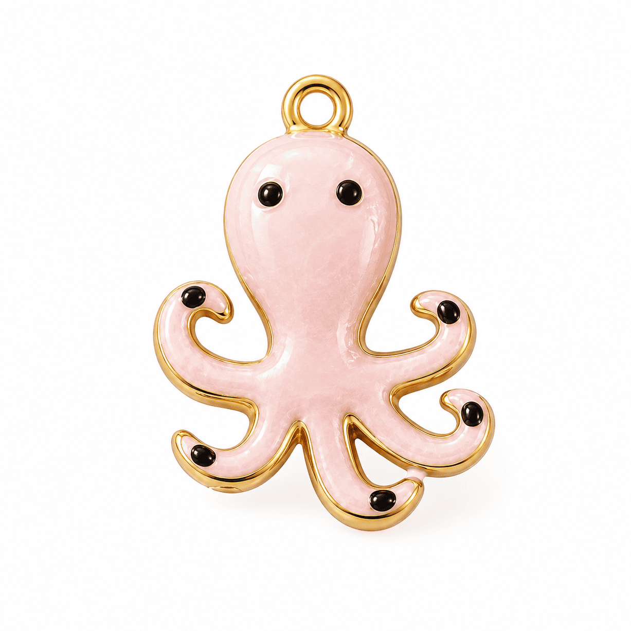 Pink Octopus Charm