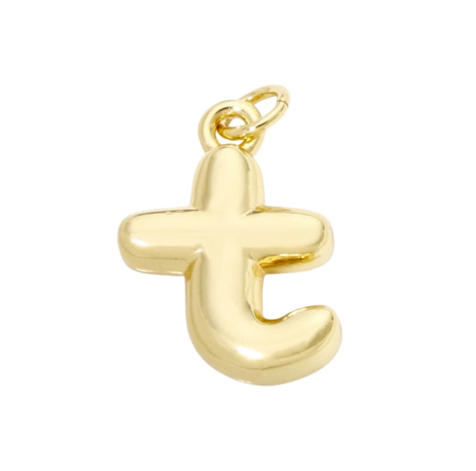 Bubble Letter "t" Charm - Elisa Charms