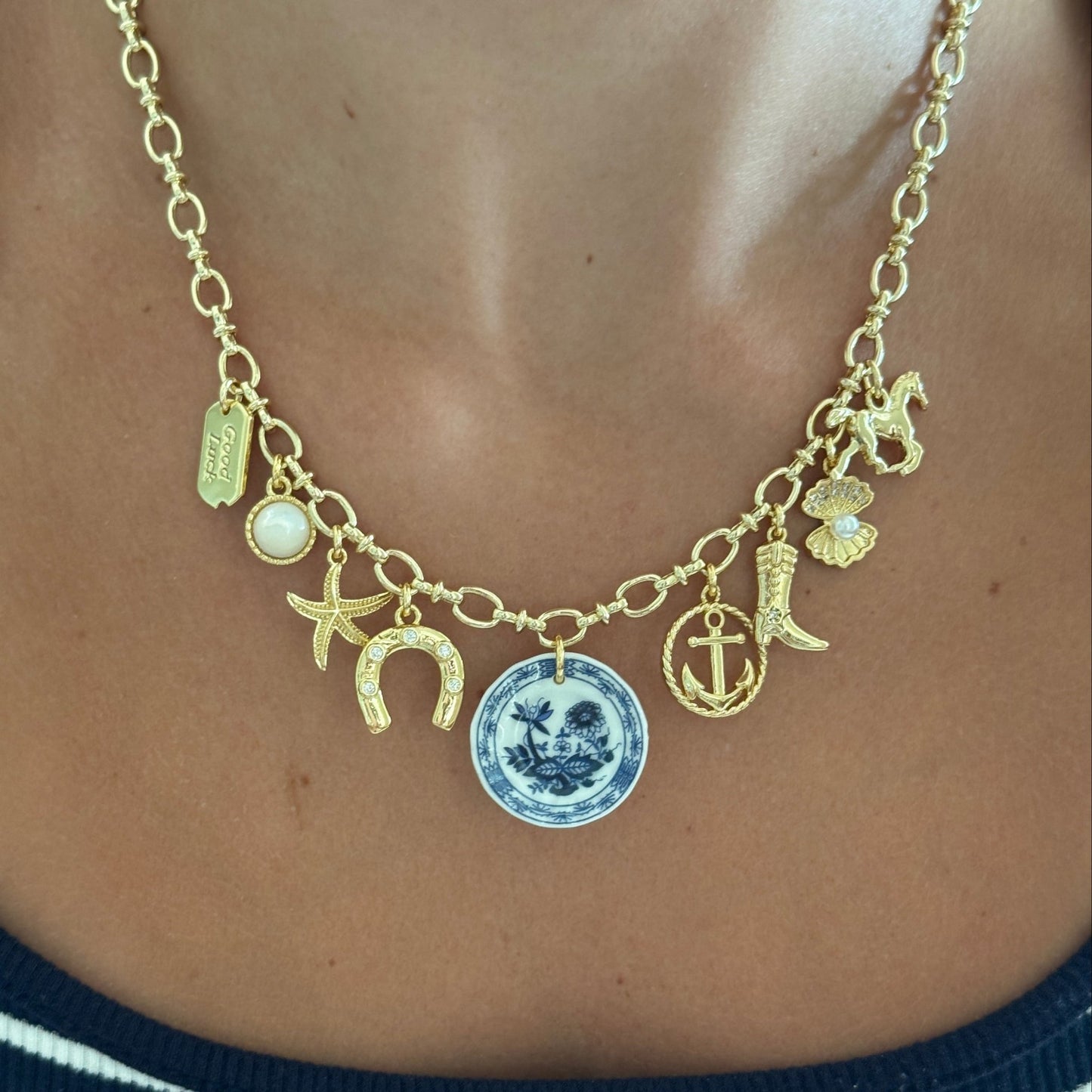 "Coastal Cowgirl" Charm Necklace - Elisa Charms