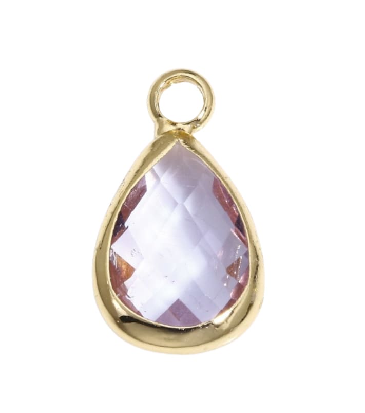 Lilac Teardrop Charm - Elisa Charms