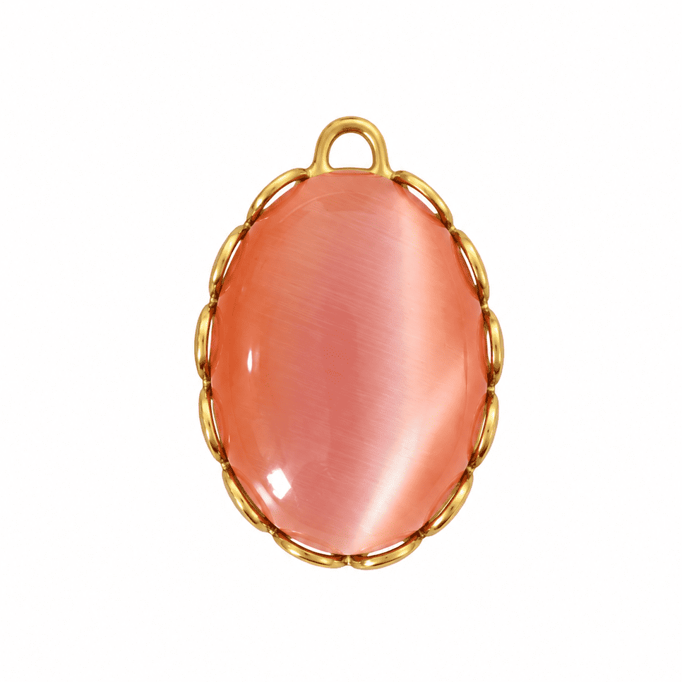 Peach Cateye Cabochon - Elisa Charms