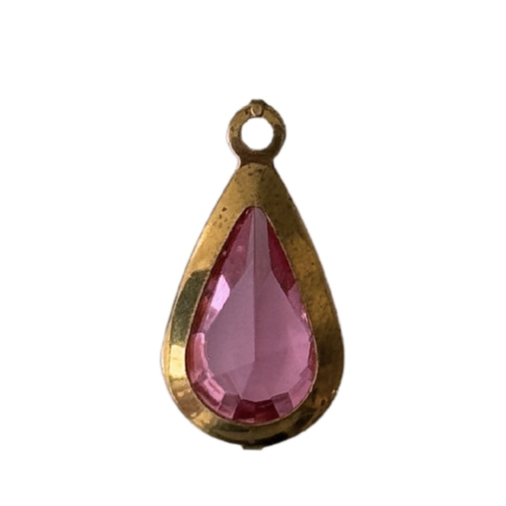Pink Bezel Gem Charm - Elisa Charms