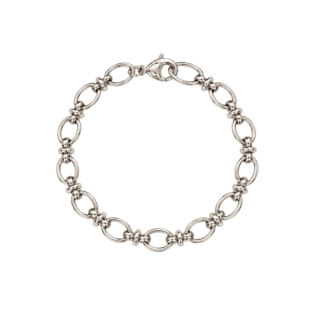 Silver Oval Chain Bracelet - Elisa Charms