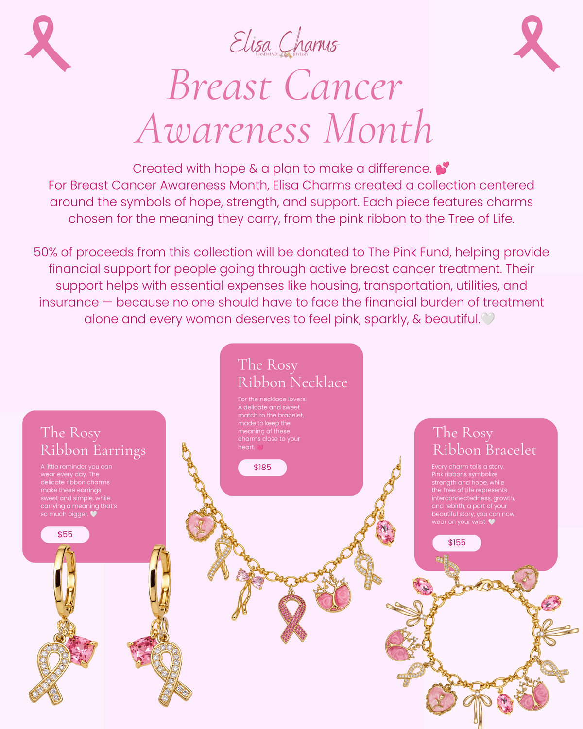 Breast Cancer Awareness - Elisa Charms