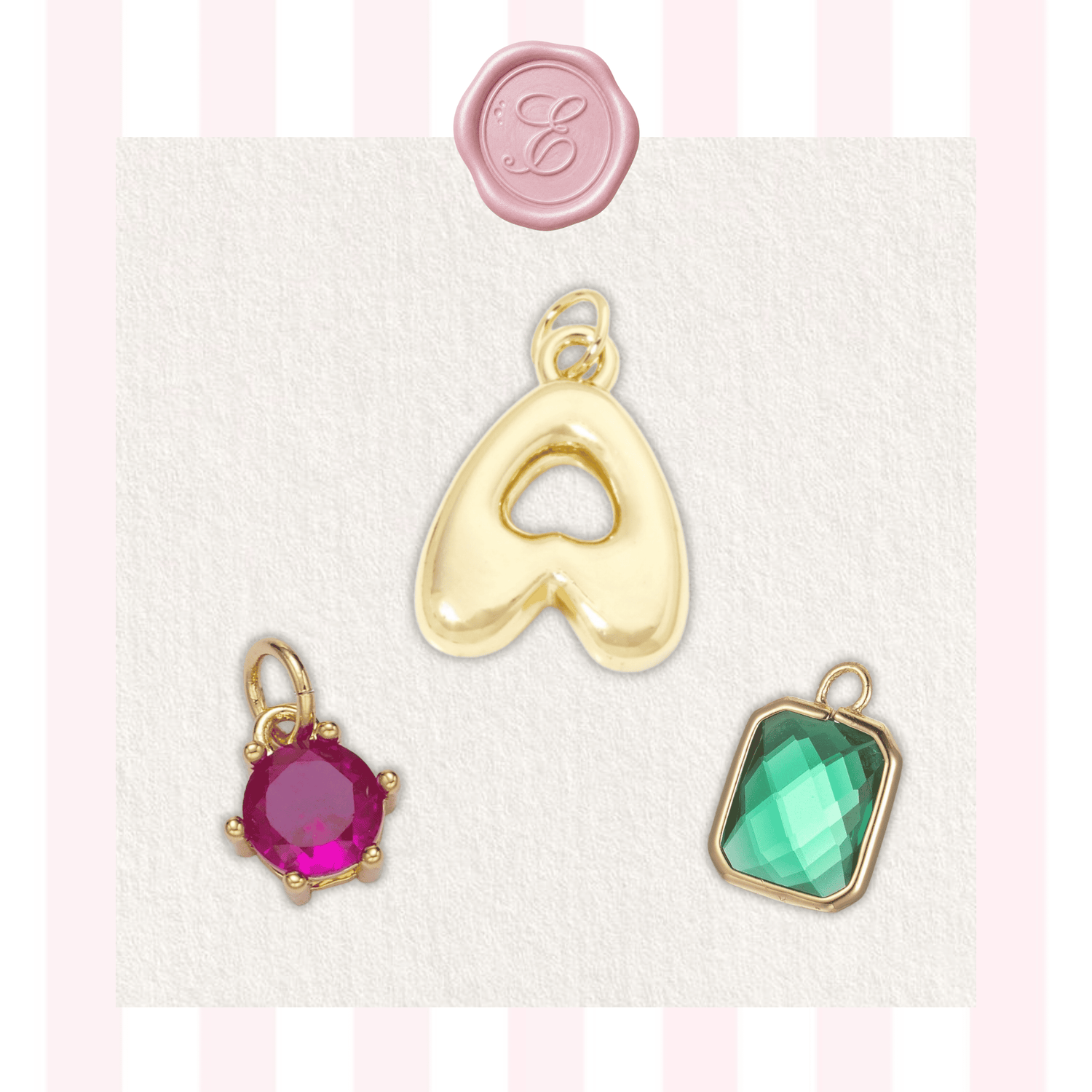 Initials & Birthstones - Elisa Charms