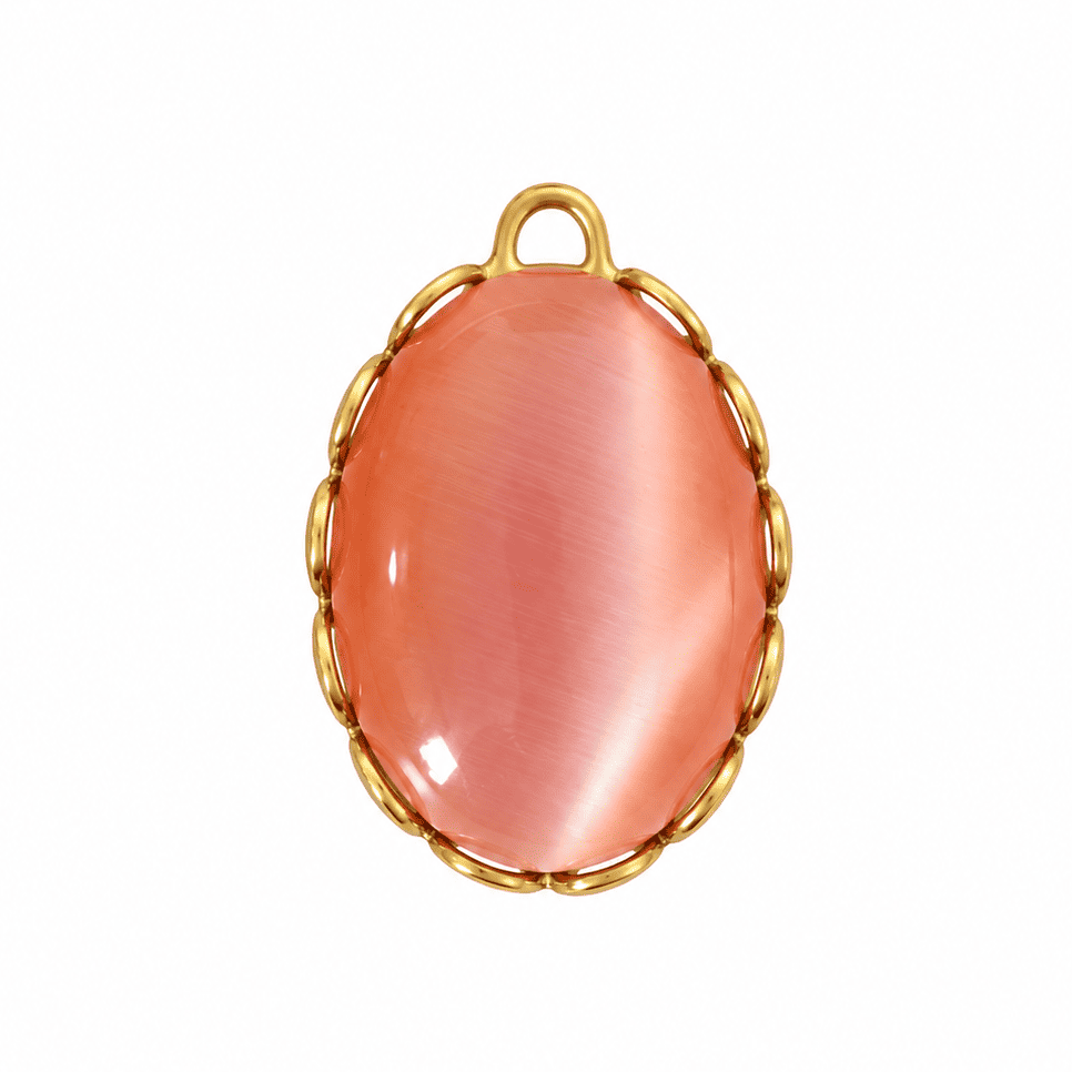 Peach Cateye Cabochon