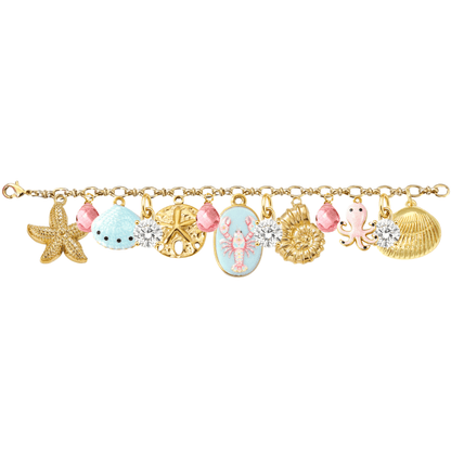 "The Pink Tide" Charm Bracelet