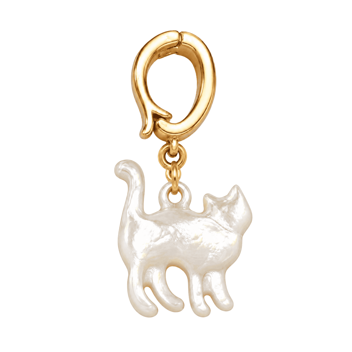 Pearl Kitty Charm
