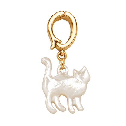 Pearl Kitty Charm