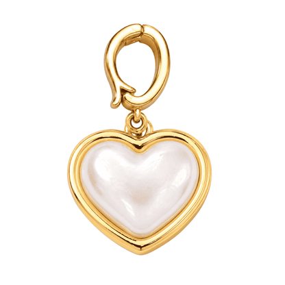 Pearl Heart Charm