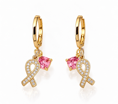 Rosy Ribbon Earrings