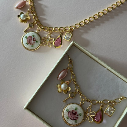 Eleanor Vintage Charm Necklace