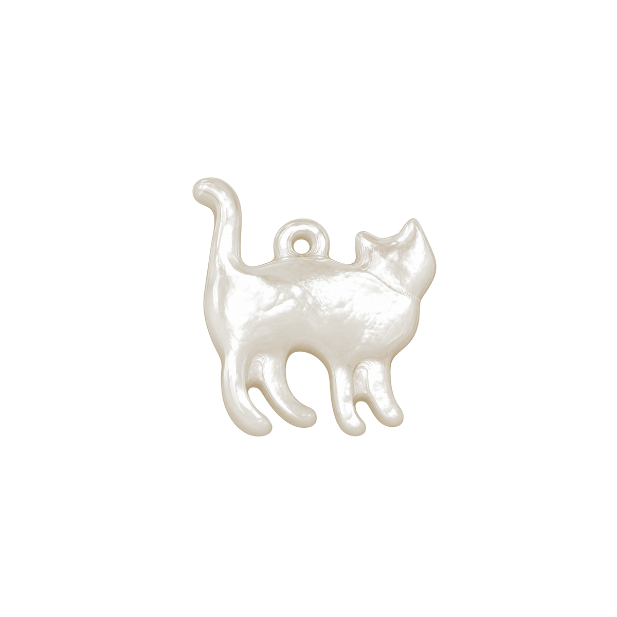 Pearl Kitty Charm