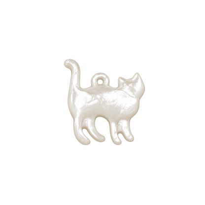 Pearl Kitty Charm