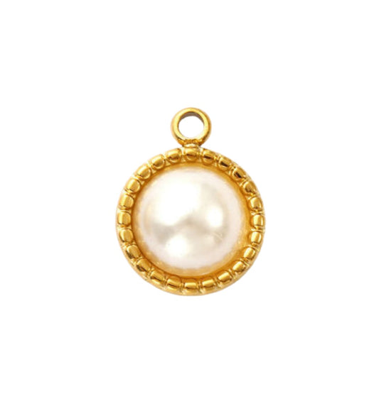 Bezel Pearl Charm