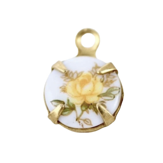 Dainty Yellow Rose Charm