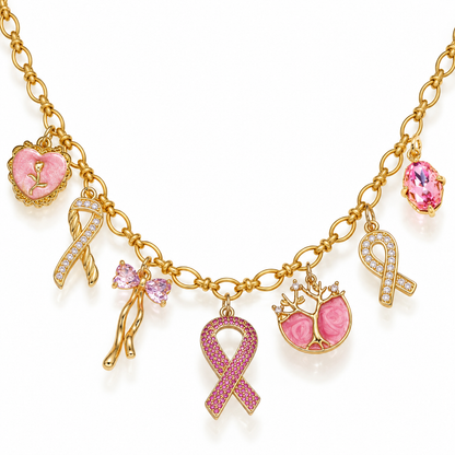 Rosy Ribbon Necklace