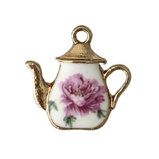 Floral Teapot Charm
