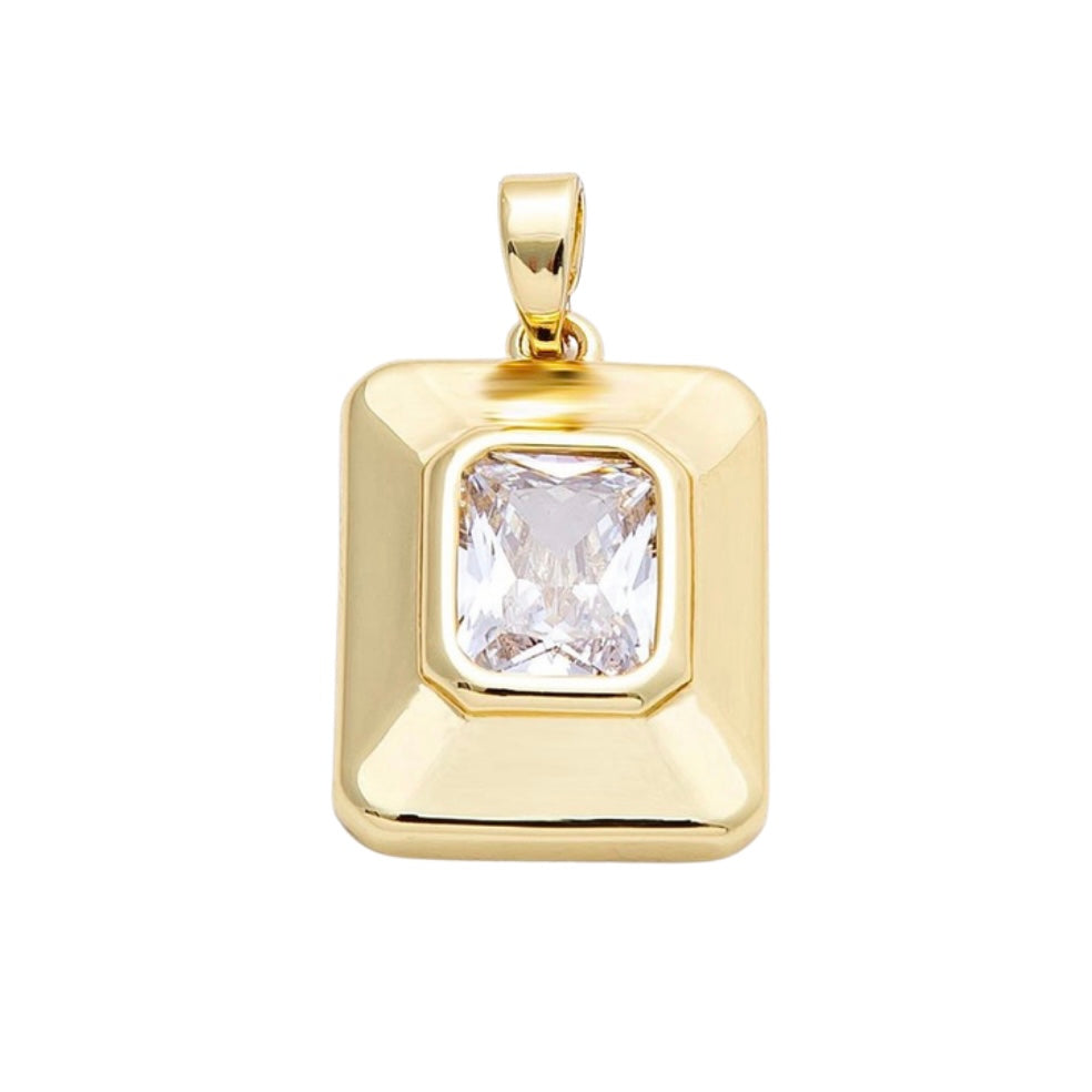 Bezel Emerald Cut Pendant