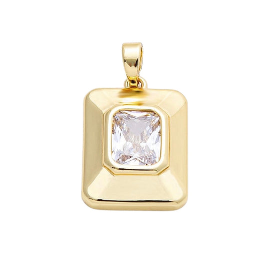 Bezel Emerald Cut Pendant
