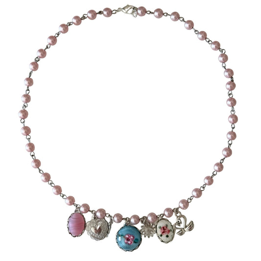 Lucia Pearl Charm Necklace