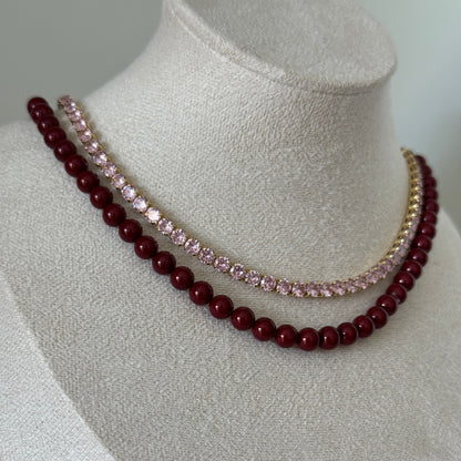 Ruby Pearl Necklace