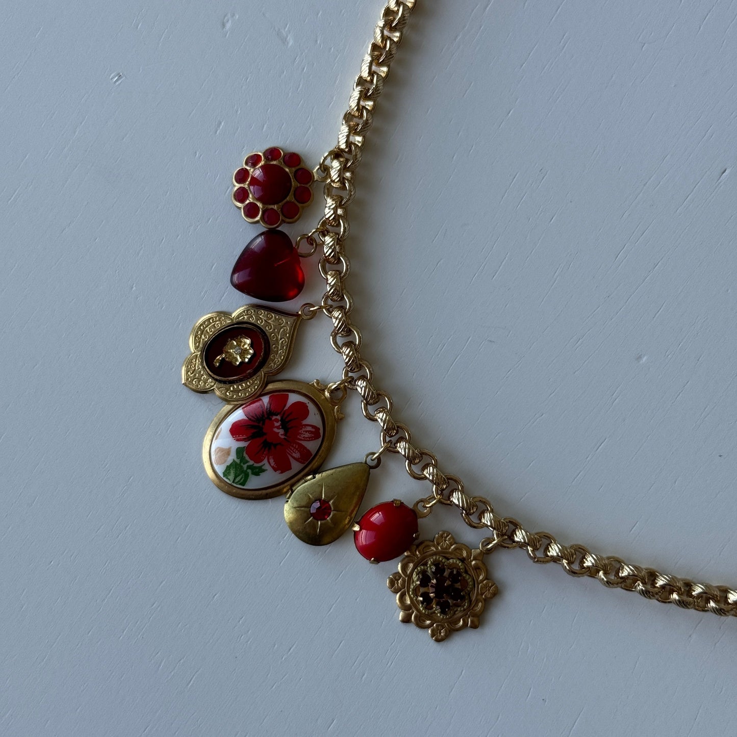 Gabriella Vintage Charm Necklace