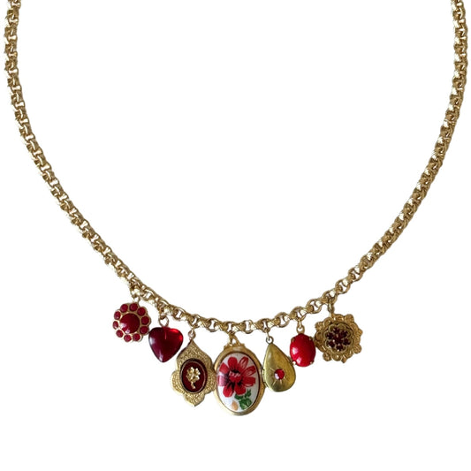 Gabriella Vintage Charm Necklace