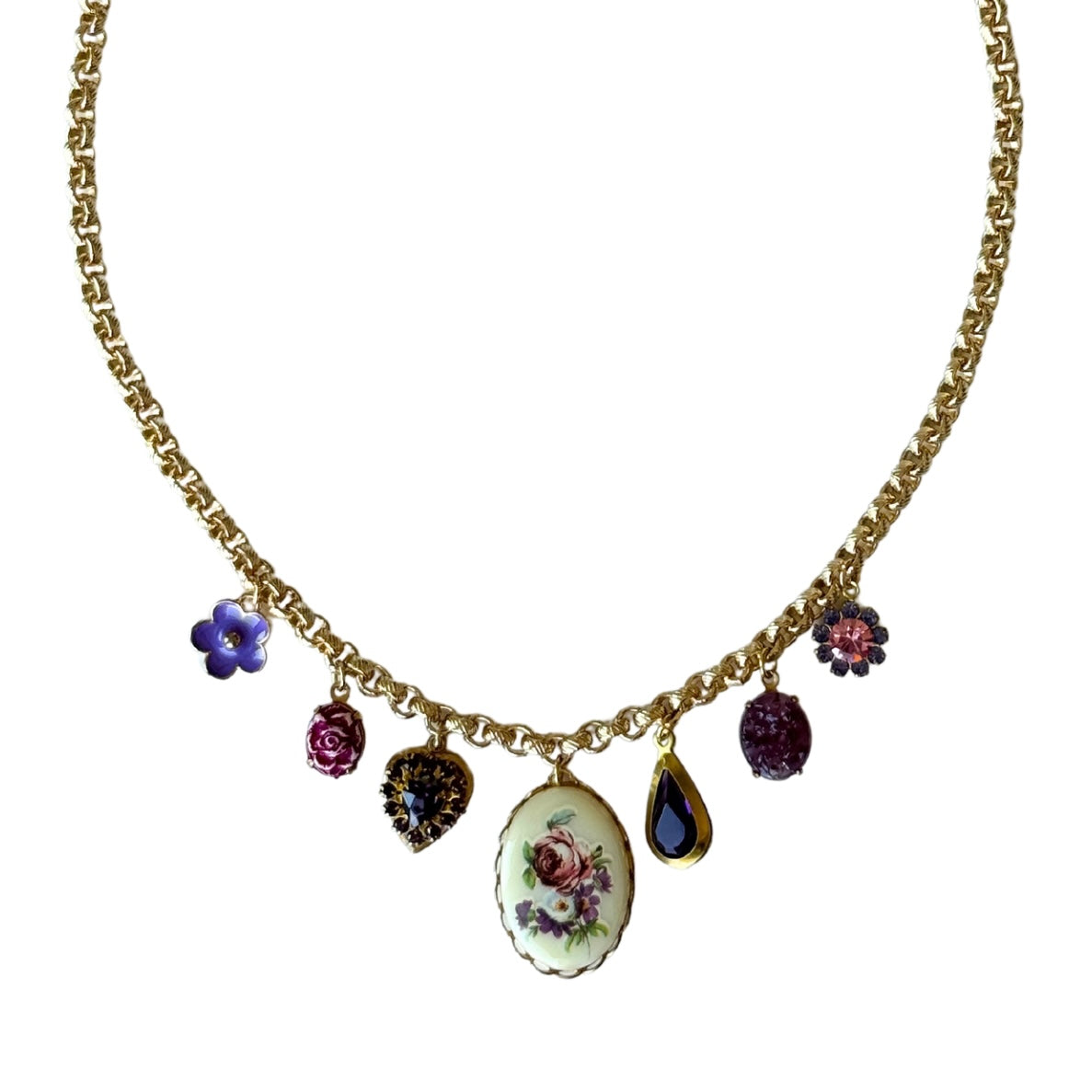 Cecilia Vintage Charm Necklace