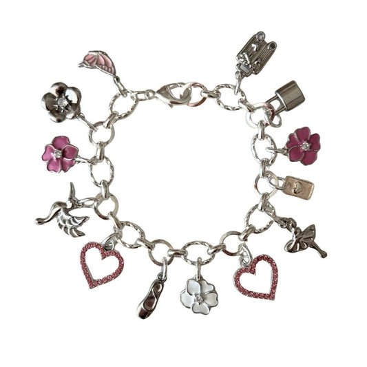 Ariana Silver Charm Bracelet - Elisa Charms