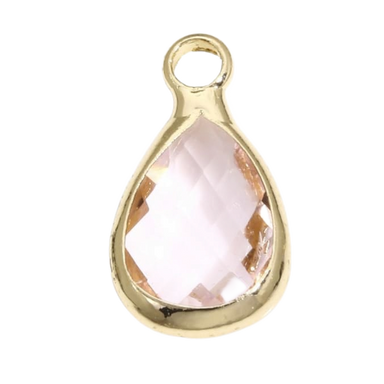 Baby Pink Teardrop Charm