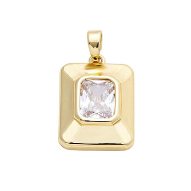 Bezel Emerald Cut Pendant