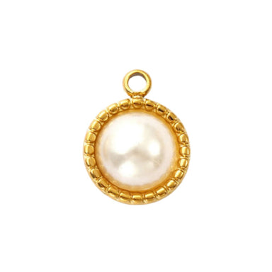 Bezel Pearl Charm