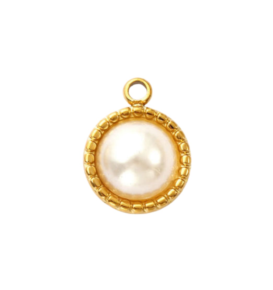 Bezel Pearl Charm - Elisa Charms