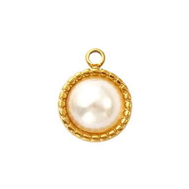 Bezel Pearl Charm
