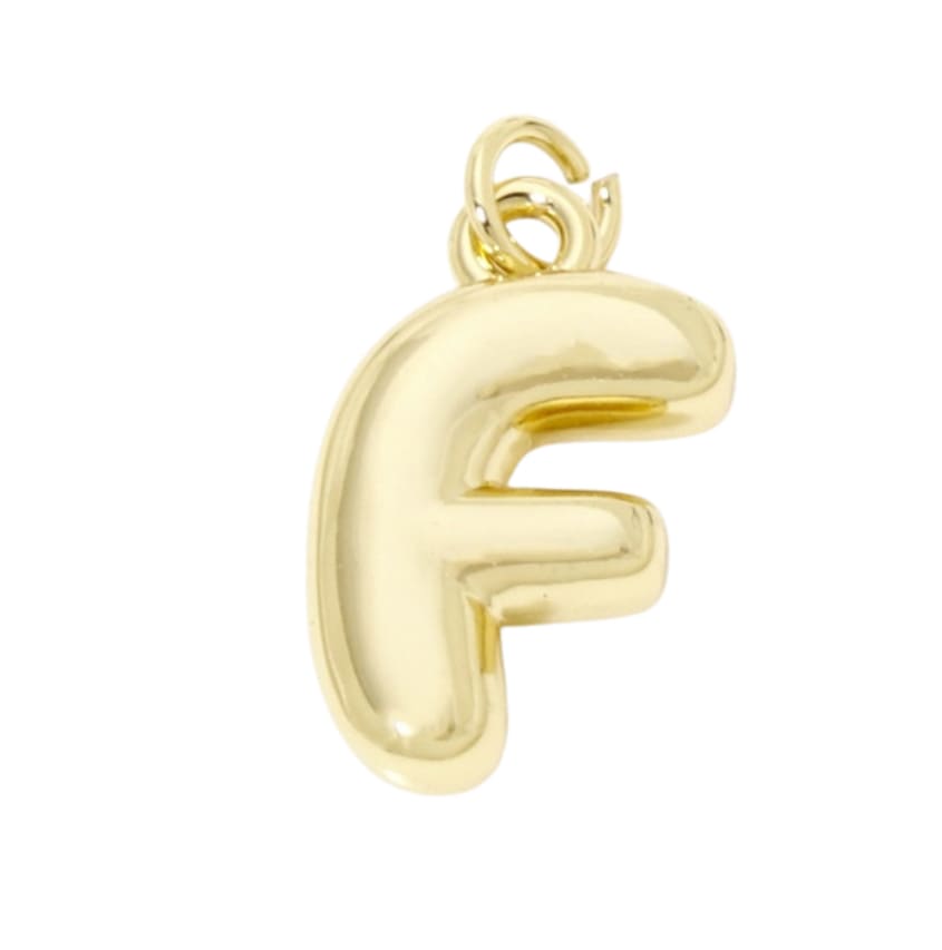 Bubble Letter "F" Charm - Elisa Charms