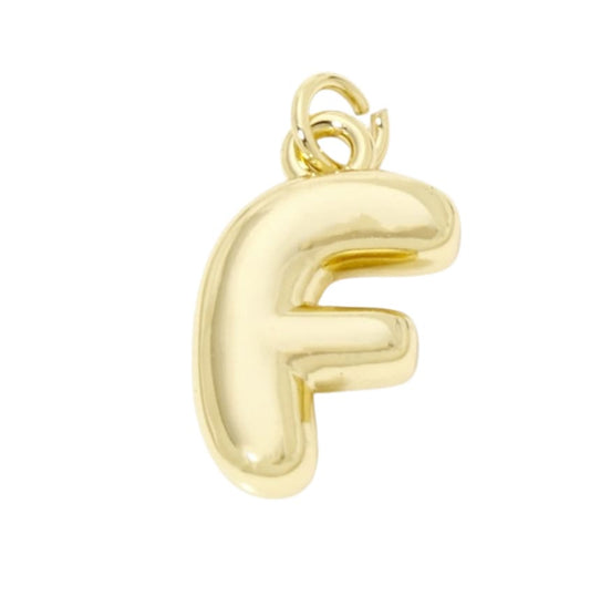 Bubble Letter "F" Charm - Elisa Charms