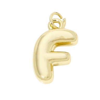 Bubble Letter "F" Charm