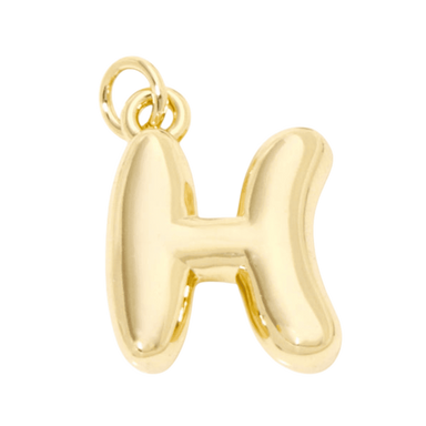 Bubble Letter "H" Charm
