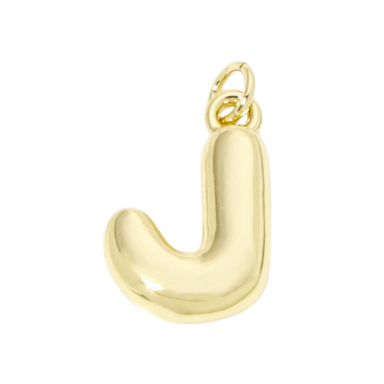 Bubble Letter "J" Charm