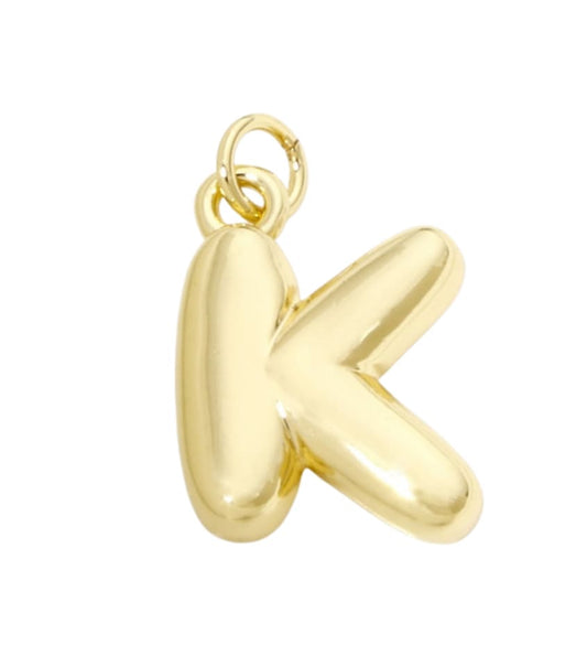 Bubble Letter "K" Charm - Elisa Charms